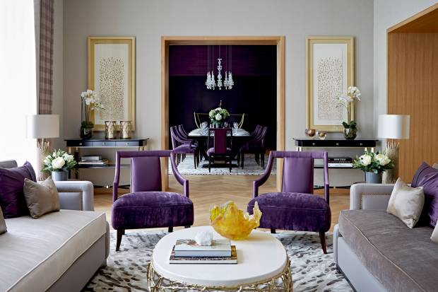 фиолетовый как нельзя лучше подчеркнет роскошь, шик и элегантность жилища