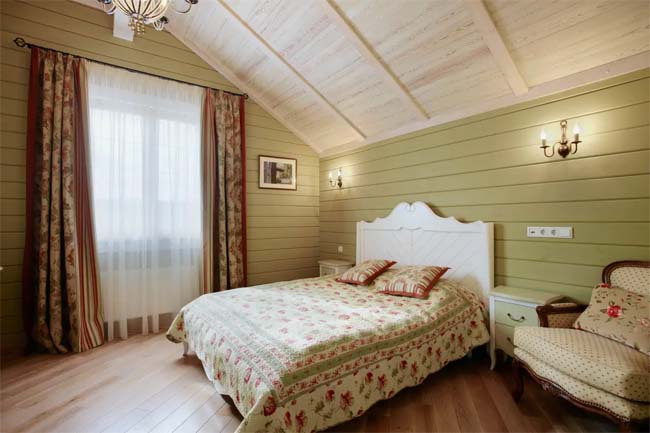 Спальня в стиле прованс в загородном доме