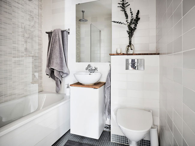 Ванная комната в скандинавском стиле. Фото 012