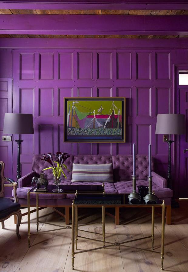Фиолетовый цвет в интерьере