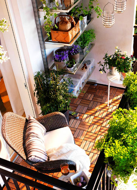 Оазис отдыха: идеи по обустройству балкона и лоджии. Оазис цветов и зелени . Фотография 1.