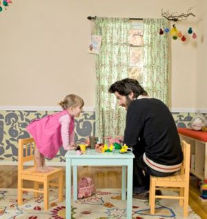 Цветовое решение детской комнаты. Фото 01