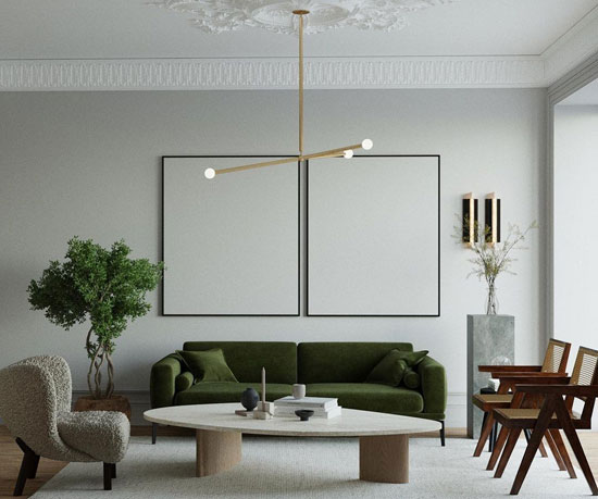 Модная гостиная 2022: тенденции дизайна интерьера. Мебель: простые формы. Фотография 4.