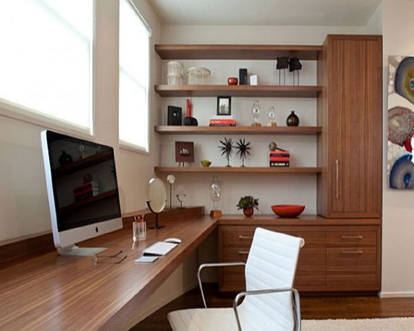 Домашний офис: устраиваем кабинет дома. Особенности организации освещения в домашнем кабинете. Фотография 1.