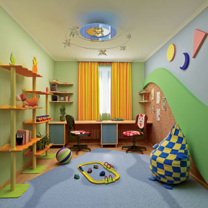 Организация пространства в детской комнате. Фото 03