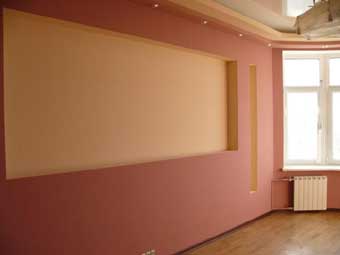 Покраска стен или потолка из гипсокартона. Фото 02