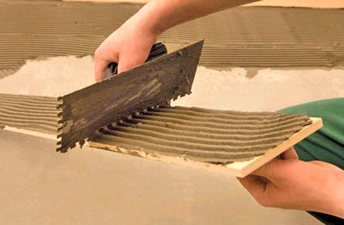 Укладка керамической или керамогранитной плитки. Фото 03