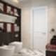 Ванная комната с двойным умывальником, цвета красного коралла и тёмного ореха. Дизайн и ремонт квартиры на Новом Арбате — Буйное творчество. Фото 022