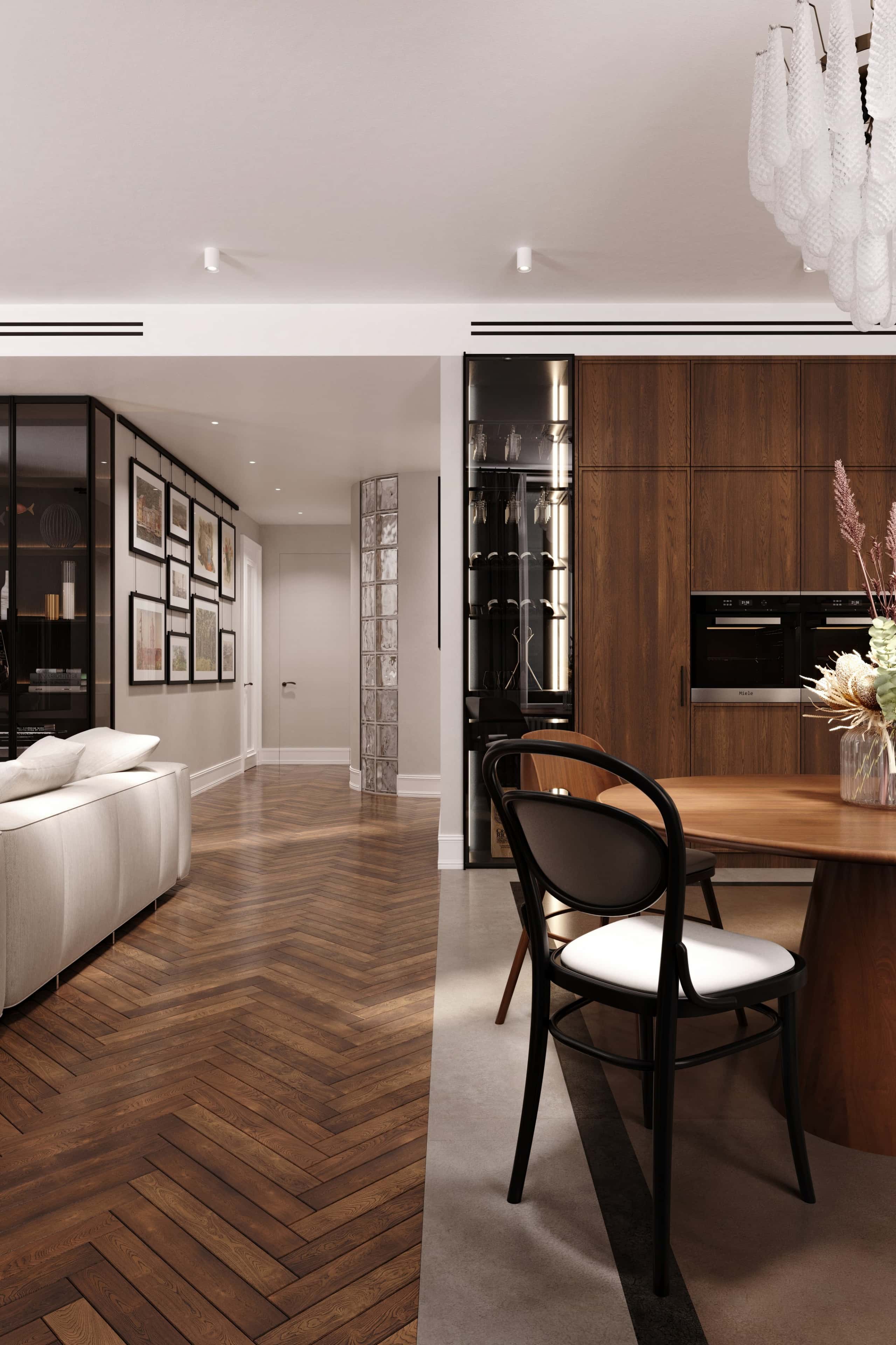 Оформление интерьера кухни-гостиной. Фото № 80981.