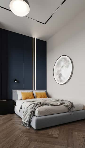 Цвета природы. Дизайн и ремонт квартиры 110м2 в ЖК Wow в современном стиле. Спальня старшего сына, фото 02