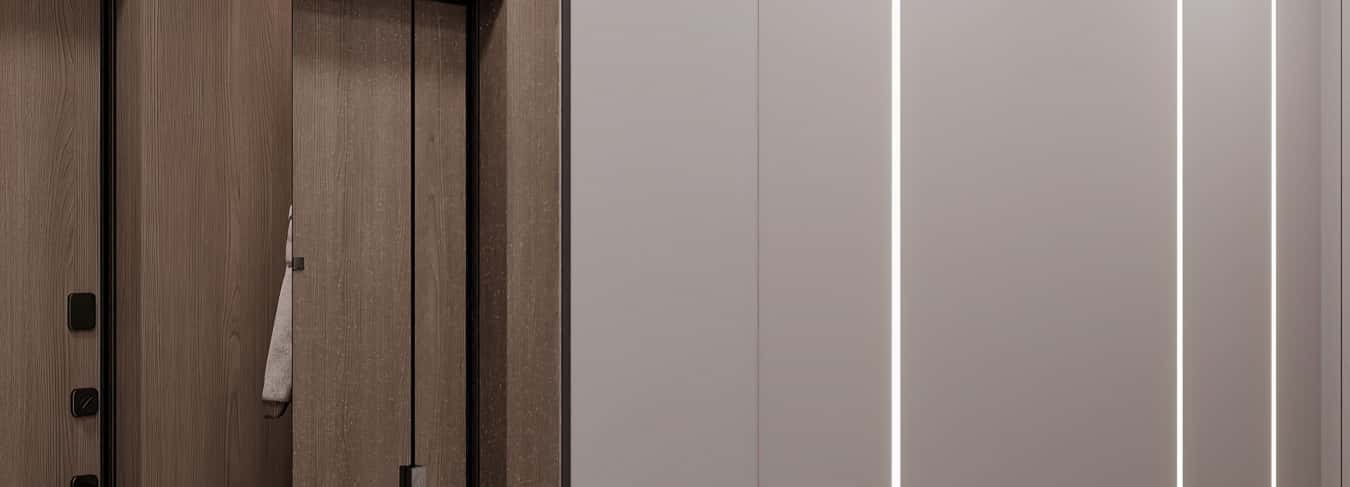 Фотографии помещений в современном стиле. Ода современности. Дизайн и ремонт квартиры 63м2 ЖК Рассказово в современном стиле. Прихожая и коридор, фото 04.