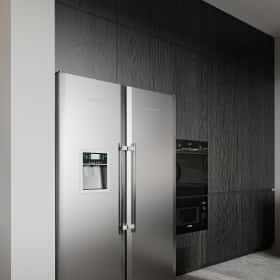 Изысканный монохром. Дизайн и ремонт таунхауса 164м2 в КП Бристоль в неоклассическом стиле. 1 этаж Кухня-гостиная, фото 07