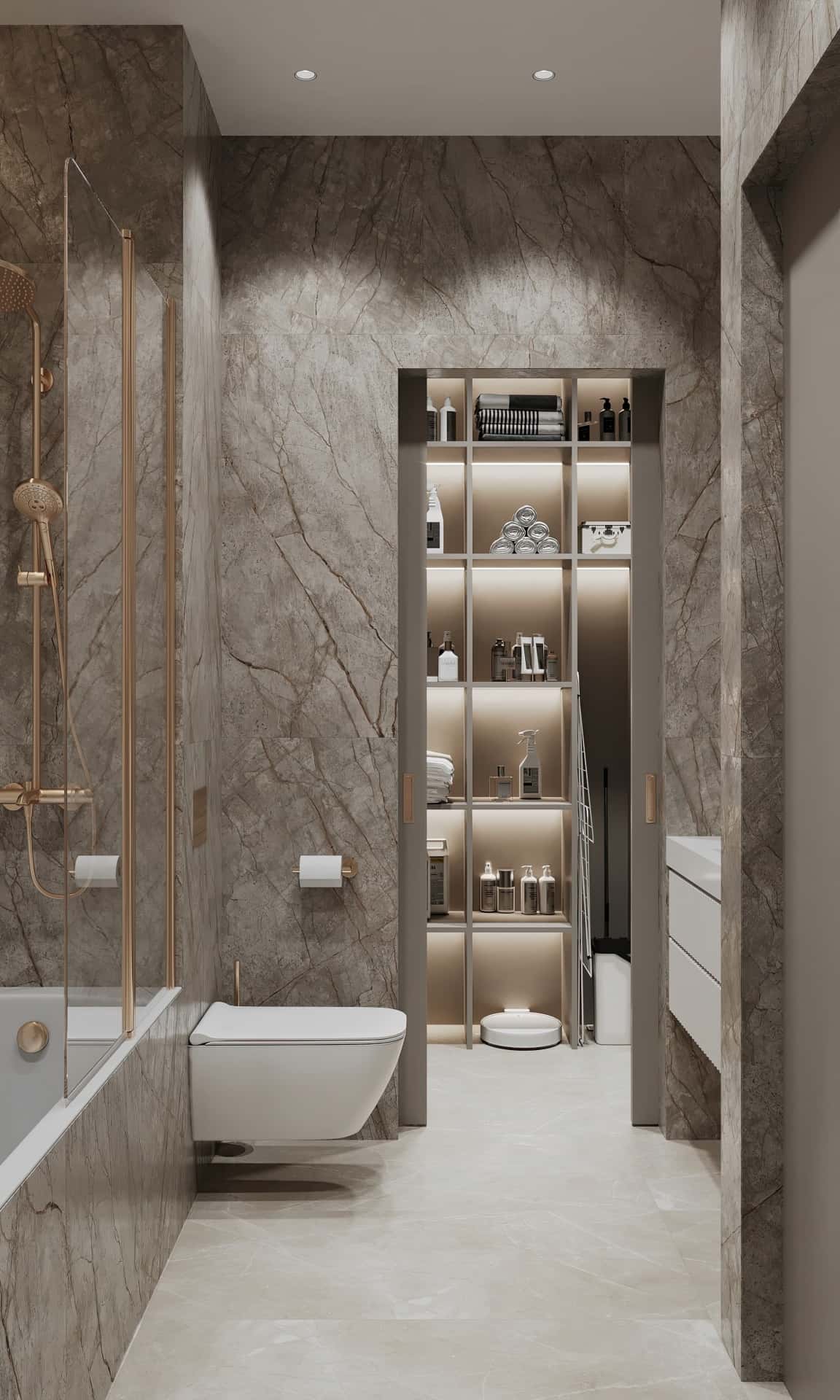 Дизайн и ремонт квартиры в ЖК Вереск — Удобство со вкусом, 88 м2. Санузел, фото 2