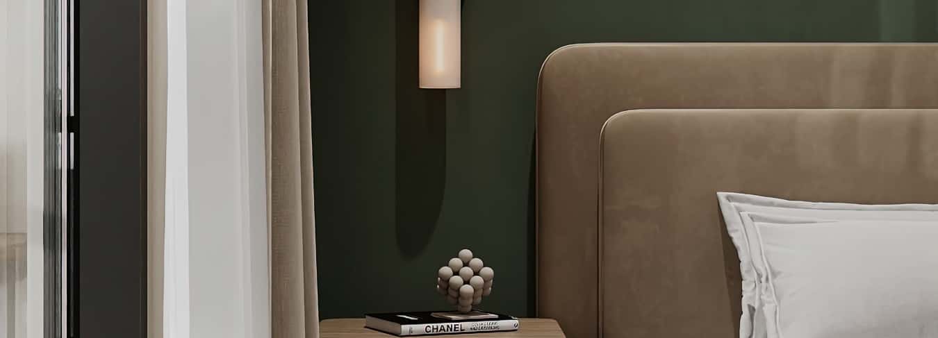 Фотографии спален. В ожидании чуда. Дизайн и ремонт квартиры 84м2 ЖК Shagal в современном стиле. Мастер-спальня, фото 04.