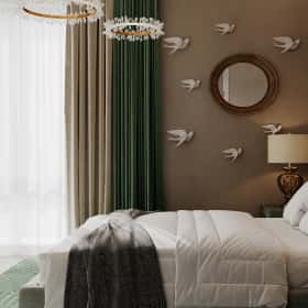 Современная роскошь. Дизайн и ремонт квартиры 111м2 ЖК Павелецкая сити в современном стиле. Спальня мамы, фото 06