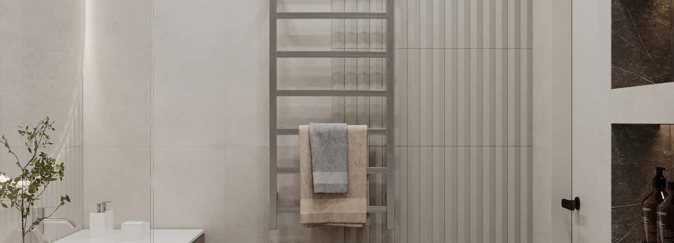 Фотографии помещений в современном стиле. Ода современности. Дизайн и ремонт квартиры 63м2 ЖК Рассказово в современном стиле. Ванная, фото 03.