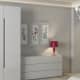 Ванная комната с ванной около панорамного зеркала. Дизайн и ремонт квартиры в ЖК «Крылатские холмы» — Гармония формы. Фото 0129