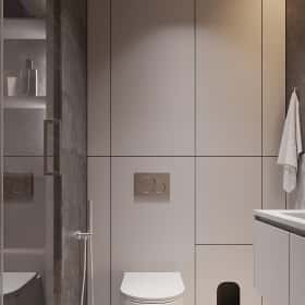 Сочный синий. Дизайн и ремонт квартиры 83м2 в ЖК Большая семерка в современном стиле. Гостевой санузел, фото 01