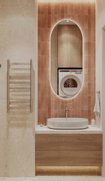 В ожидании чуда. Дизайн и ремонт квартиры 84м2 ЖК Shagal в современном стиле. Гостевой санузел