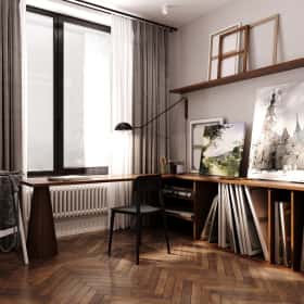 Дух Монмартра. Дизайн и ремонт квартиры 101м2 в ЖК Врубеля 4 во французской классике. Мастерская