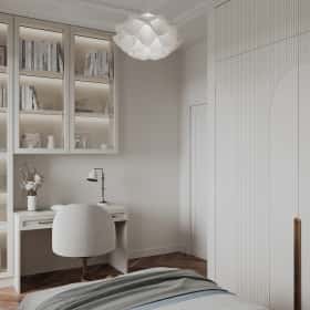 Вариации классики. Дизайн и ремонт дома 177м2 КП Лесная симфония в американском стиле. 2 этаж Детская 1, фото 03