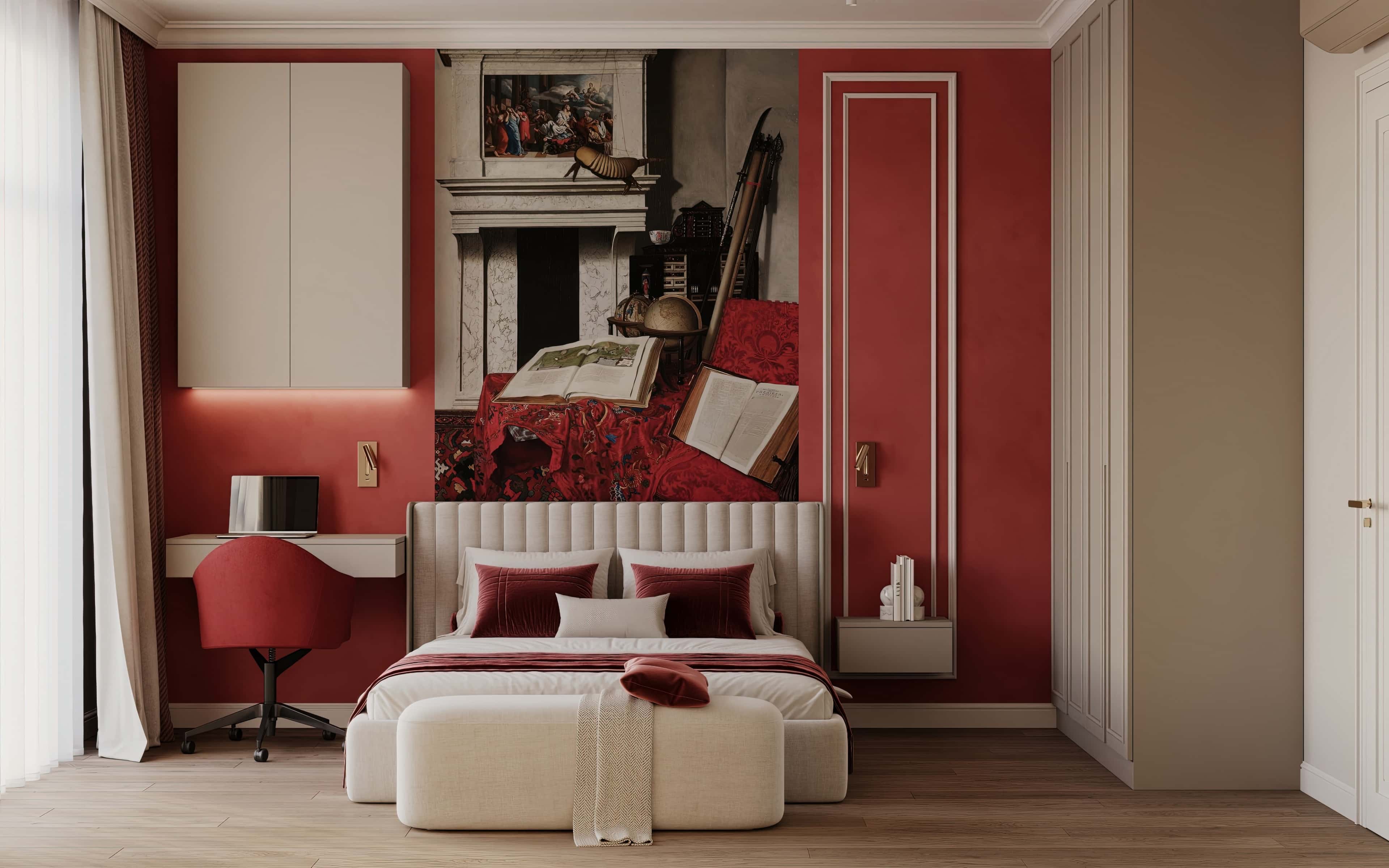 Оформление интерьера спальни. Фото № 81049.