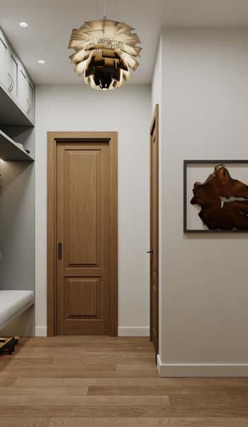 Песня в стиле кантри. Дизайн и ремонт квартиры 53м2 ЖК Вдохновение. Прихожая, фото 04