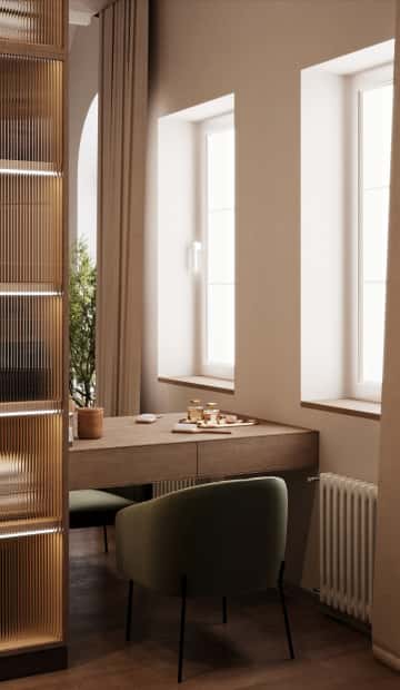 Очарование природы. Дизайн и ремонт загородного дома 116м2 в КП Британика в современном стиле. 2 этаж Спальня, фото 05