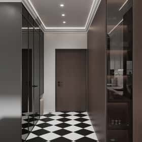 Новелла на французском. Дизайн и ремонт квартиры 67м2 в ЖК Зиларт в современном стиле с элементами французской классики. Прихожая, фото 02