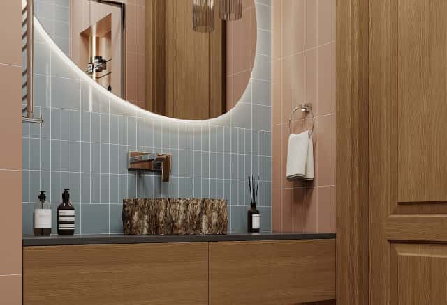 Фотографии помещений в стиле современной классики. Песня в стиле кантри. Дизайн и ремонт квартиры 53м2 ЖК Вдохновение. Санузел.