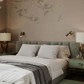 Современная роскошь. Дизайн и ремонт квартиры 111м2 ЖК Павелецкая сити в современном стиле. Спальня мамы, фото 07