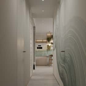 Воспоминания о море. Дизайн и ремонт квартиры 90м2 в ЖК Остров в современном стиле. Прихожая и коридор, фото 04