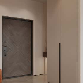 Фотографии прихожих. Со вкусом кофе. Дизайн и ремонт квартиры 120м2 в ЖК iLove в современном стиле. Прихожая и коридор, фото 05.