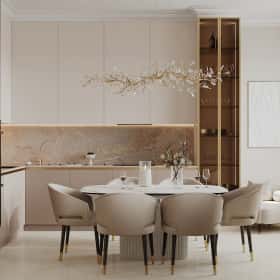 Богемная грация. Дизайн и ремонт квартиры 87м2 ЖК Режиссёр в стиле современная классика