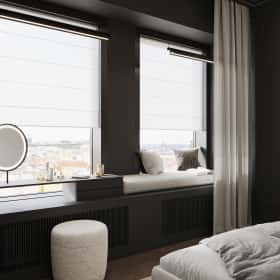 Фотографии помещений в стиле французская классика. Новелла на французском. Дизайн и ремонт квартиры 67м2 в ЖК Зиларт в современном стиле с элементами французской классики. Спальня, фото 05.