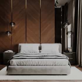 Высокие отношения. Дизайн и ремонт загородного дома 195м2 в КП Лесная поляна в современном стиле. 1 этаж Гостевая