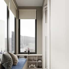 Сочный синий. Дизайн и ремонт квартиры 83м2 в ЖК Большая семерка в современном стиле. Лоджия, фото 01