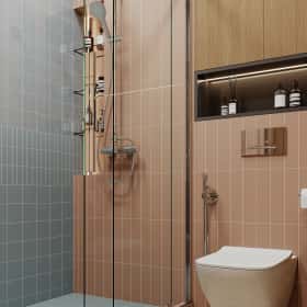 Песня в стиле кантри. Дизайн и ремонт квартиры 53м2 ЖК Вдохновение. Санузел, фото 05