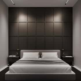 Изысканный монохром. Дизайн и ремонт таунхауса 164м2 в КП Бристоль в неоклассическом стиле. 1 этаж Гостевая, фото 01