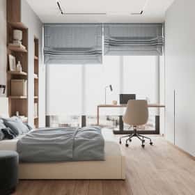 Утончённая простота. Дизайн и ремонт квартиры 123м2 ЖК Джаз в стиле современный минимализм. Комната девочки