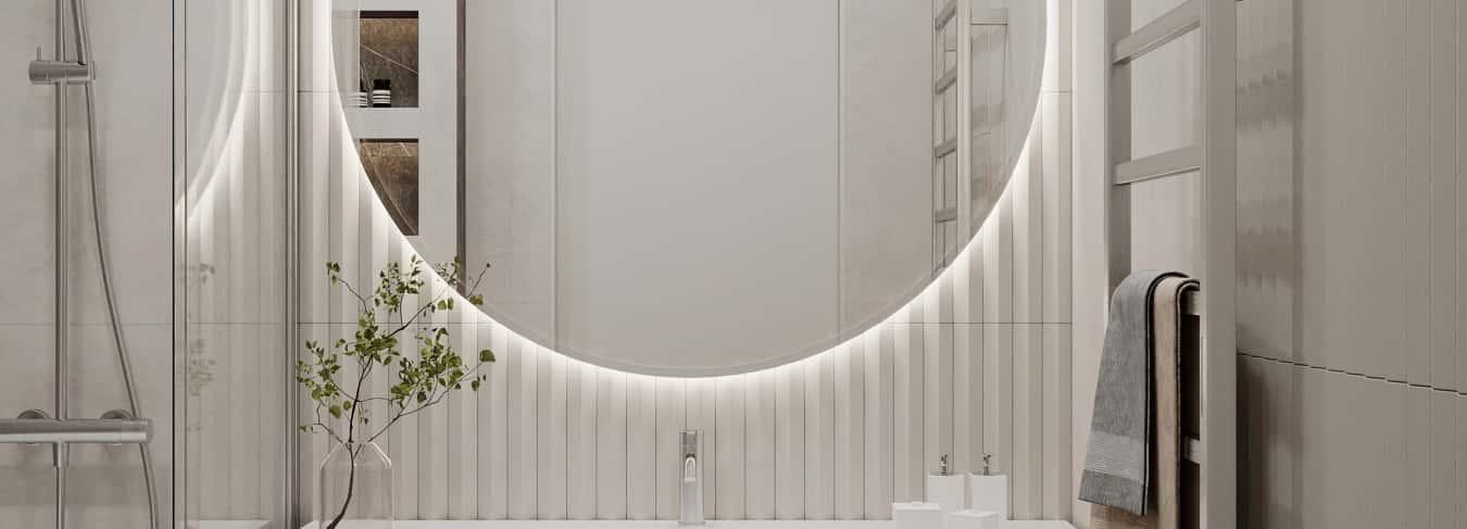 Фотографии помещений в современном стиле. Ода современности. Дизайн и ремонт квартиры 63м2 ЖК Рассказово в современном стиле. Ванная.