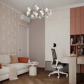 В ожидании чуда. Дизайн и ремонт квартиры 84м2 ЖК Shagal в современном стиле. Кабинет