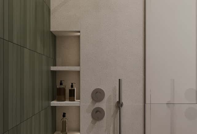 Фотографии санузлов. Скандинавский акцент. Дизайн и ремонт квартиры 95м2 ЖК Садовые кварталы в современном стиле. Гостевой санузел, фото 03.