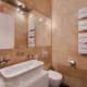 Большое зеркало в ванной комнате. Дизайн и ремонт квартиры в ЖК «Четыре солнца» — Элегантная простота. Фото 022