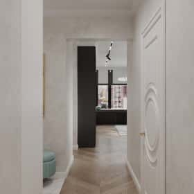 Диалог поколений. Дизайн и ремонт квартиры 93м2 ЖК Хэдлайнер в неоклассике. Прихожая, фото 04