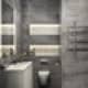 Современный туалетный столик с квадратным зеркалом. Дизайн и ремонт квартиры в ЖК «Петровский» — Новый горизонт. Фото 046
