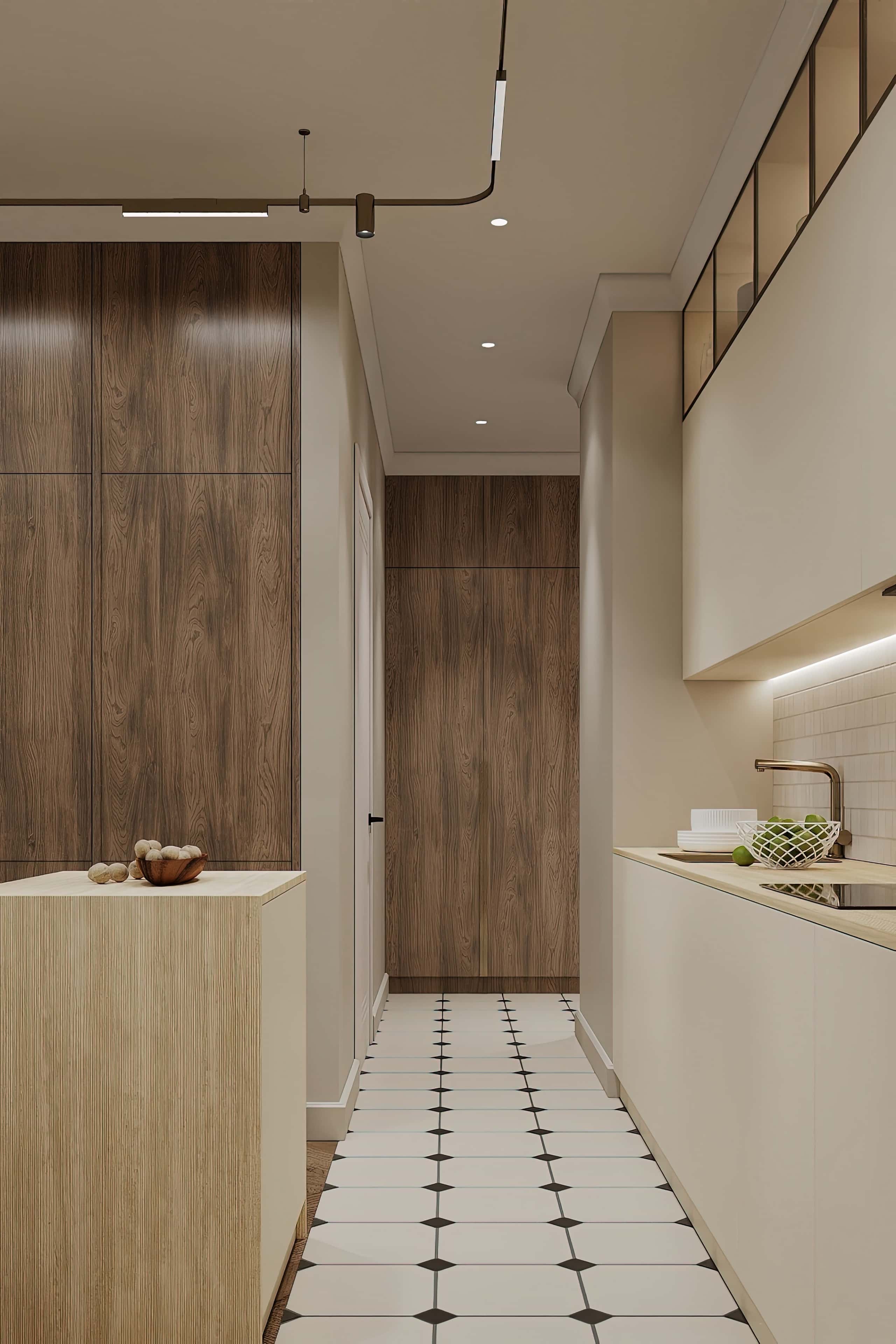 Оформление интерьера кухни-гостиной. Фото № 80702.