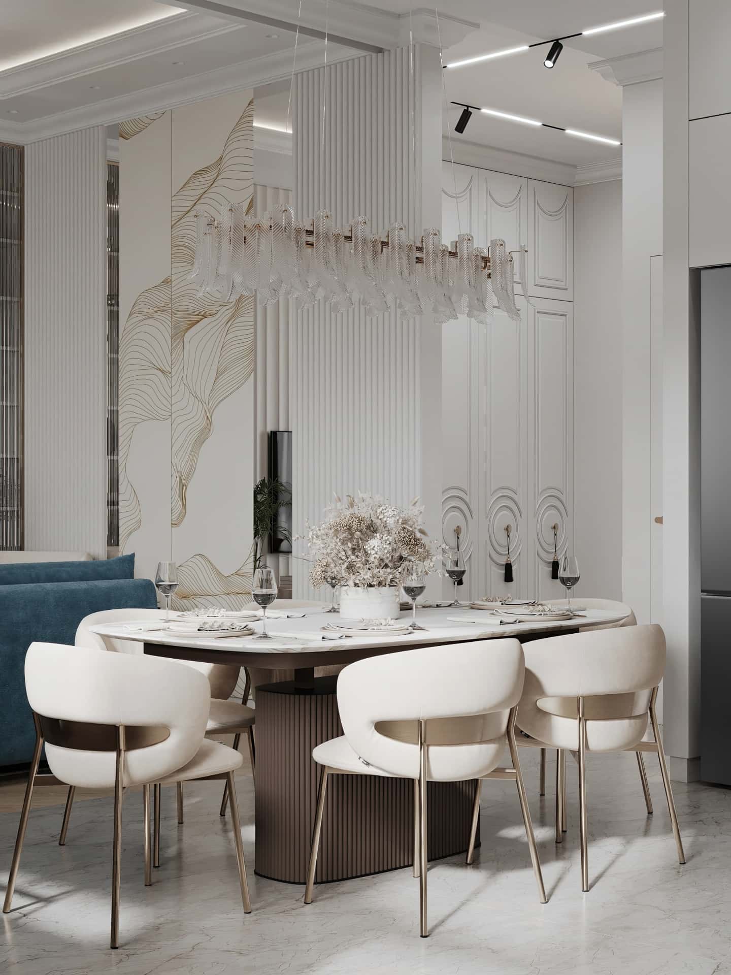 Дизайн и ремонт квартиры в ЖК Вереск — Удобство со вкусом, 88 м2. Кухня-гостиная, фото 3