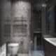 Встроенный в ванную комнату шкаф серого цвета. Дизайн и ремонт квартиры в ЖК «Ривер Парк» — Брутальный Нью-Йорк. Фото 026