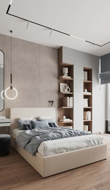 Утончённая простота. Дизайн и ремонт квартиры 123м2 ЖК Джаз в стиле современный минимализм. Комната девочки, фото 02